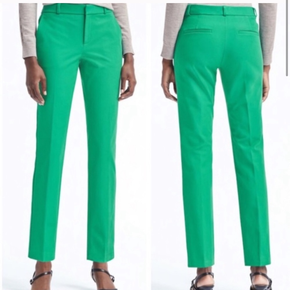 Bold statement green stretch trousers 00